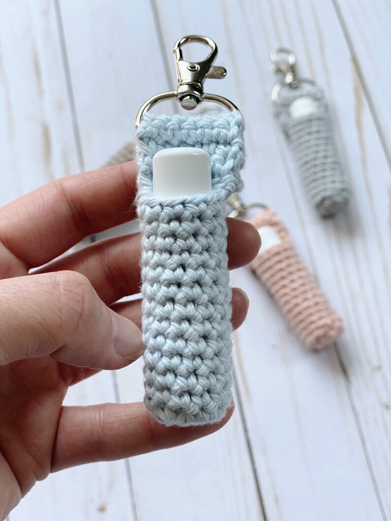 Crochet Lip Balm Holder Keychain Pattern | PDF Digital Download | Beginner Friendly Chapstick Holder | Easy Crochet Keychain Pattern image 2