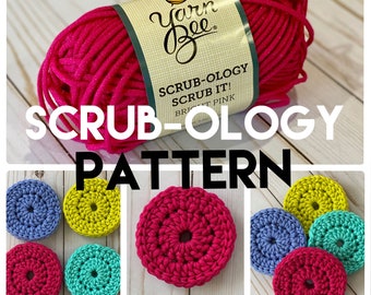 Crochet Scrubby Pattern: Yarn Bee Scrub-ology Scrub It! PDF Digital Download | Easy Beginner Dish Scrubby Pattern