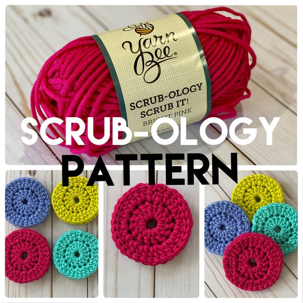 CROCHET PATTERN | Scrubology Scrub It! Crochet Pattern| Round Scubby Pattern | Reusable Dish Scrubby Pattern | Beginner Crochet Pattern