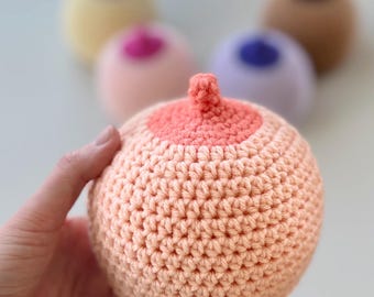 Crochet Breast Model | Lactation Teaching Aid | Handmade Nursing Tool | Weaning Toy | Doula & Midwife Gift | Breastfeeding Support