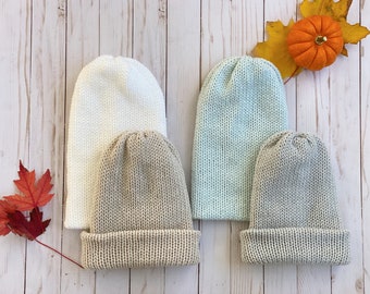 Womens Lightweight Slouchy Beanie Hat Double Layer Cuffed Soft Knit Winter Cap Amazon.com: jaxmonoy Slouchy Knit Beanies Winter Hats for  main image 4