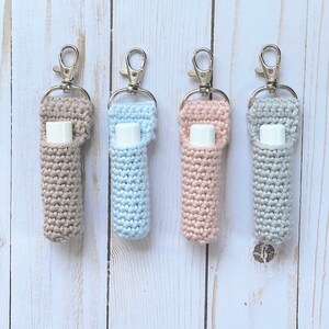 Crochet Lip Balm Holder Keychain Pattern | PDF Digital Download | Beginner Friendly Chapstick Holder | Easy Crochet Keychain Pattern image 3