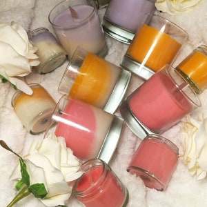 Candele Profumate - Fragranza di Frutta - Lampone Sunrise - Lavanda - Candela - Candela di Soia - Home Decor