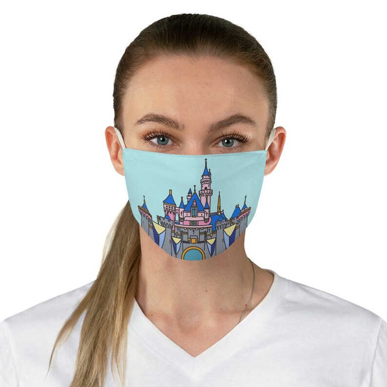 Sleeping Beauty Disneyland Castle Fabric Face Mask image 2