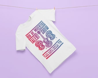 Coco Dia de Muertos Talent Show T-shirt unisexe | Le T-shirt Coco de Disney Pixar | Crânes de sucre | Jour des morts Miguel Shirt | Epcot Mexique