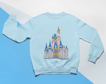 Cinderella Castle Disney World Unisex Crewneck Sweatshirt | Disney Vintage Vacation Apparel | Magic Kingdom Castle | Disney Lover Gift