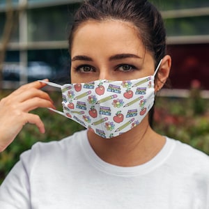 Back to School Teacher Fabric Face Mask