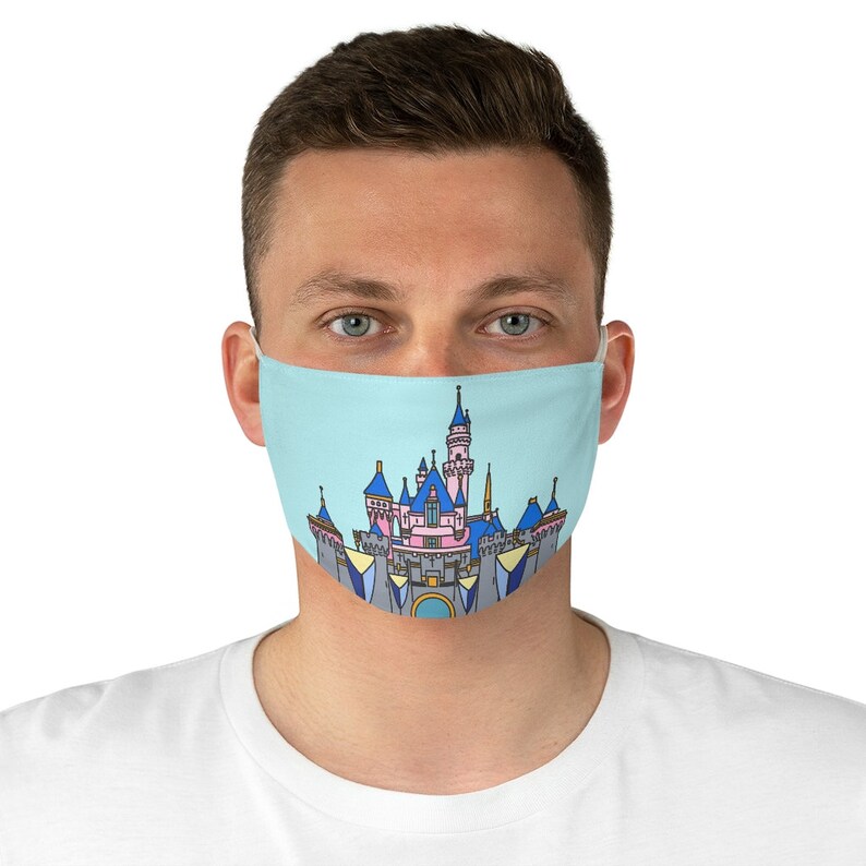 Sleeping Beauty Disneyland Castle Fabric Face Mask image 5