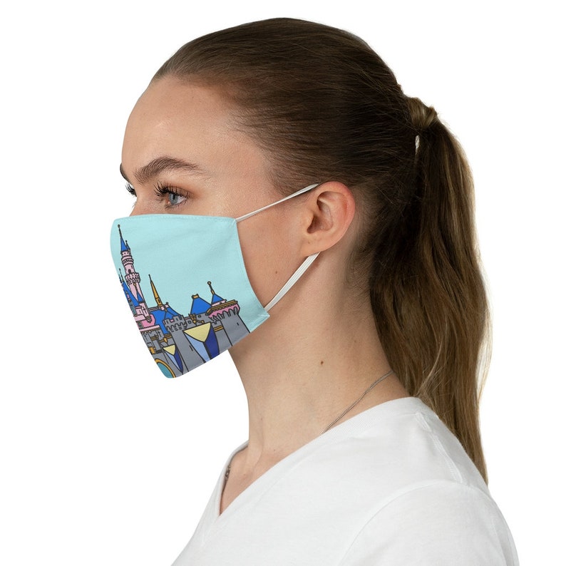 Sleeping Beauty Disneyland Castle Fabric Face Mask image 4