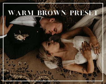 Lightroom Preset - warm brownie - preset bundle, Warm Preset, Moody brown preset, moody warm preset, dark warm preset, wedding preset