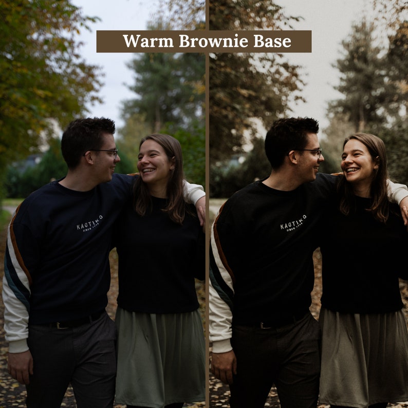 Lightroom Preset warm brownie preset bundle, Warm Preset, Moody brown preset, moody warm preset, dark warm preset, wedding preset image 2