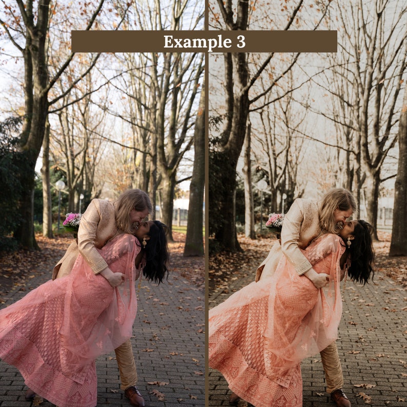 Lightroom Preset warm brownie preset bundle, Warm Preset, Moody brown preset, moody warm preset, dark warm preset, wedding preset image 10