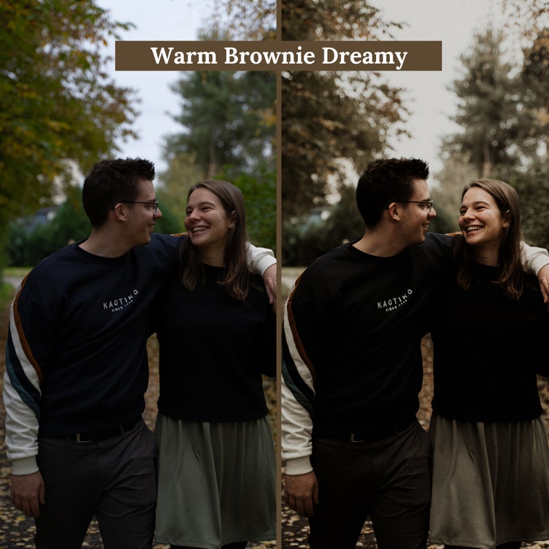 Lightroom Preset warm brownie preset bundle, Warm Preset, Moody brown preset, moody warm preset, dark warm preset, wedding preset image 7