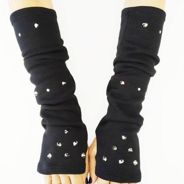 X'19 Long Gloves, Cotton Arm warmers, Handmade, Universal Size,punk wear, gothic gloves,  harajuku, emo, kawaii, visual kei, dark aesthetic