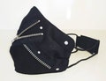 Black Zips Face Mask & warmer, Washable, 3 Layers, 3 Sizes, 2 Closures, Punk clothing, Gothic Mask, rock mask, emo mask, visual kei, manga product logo