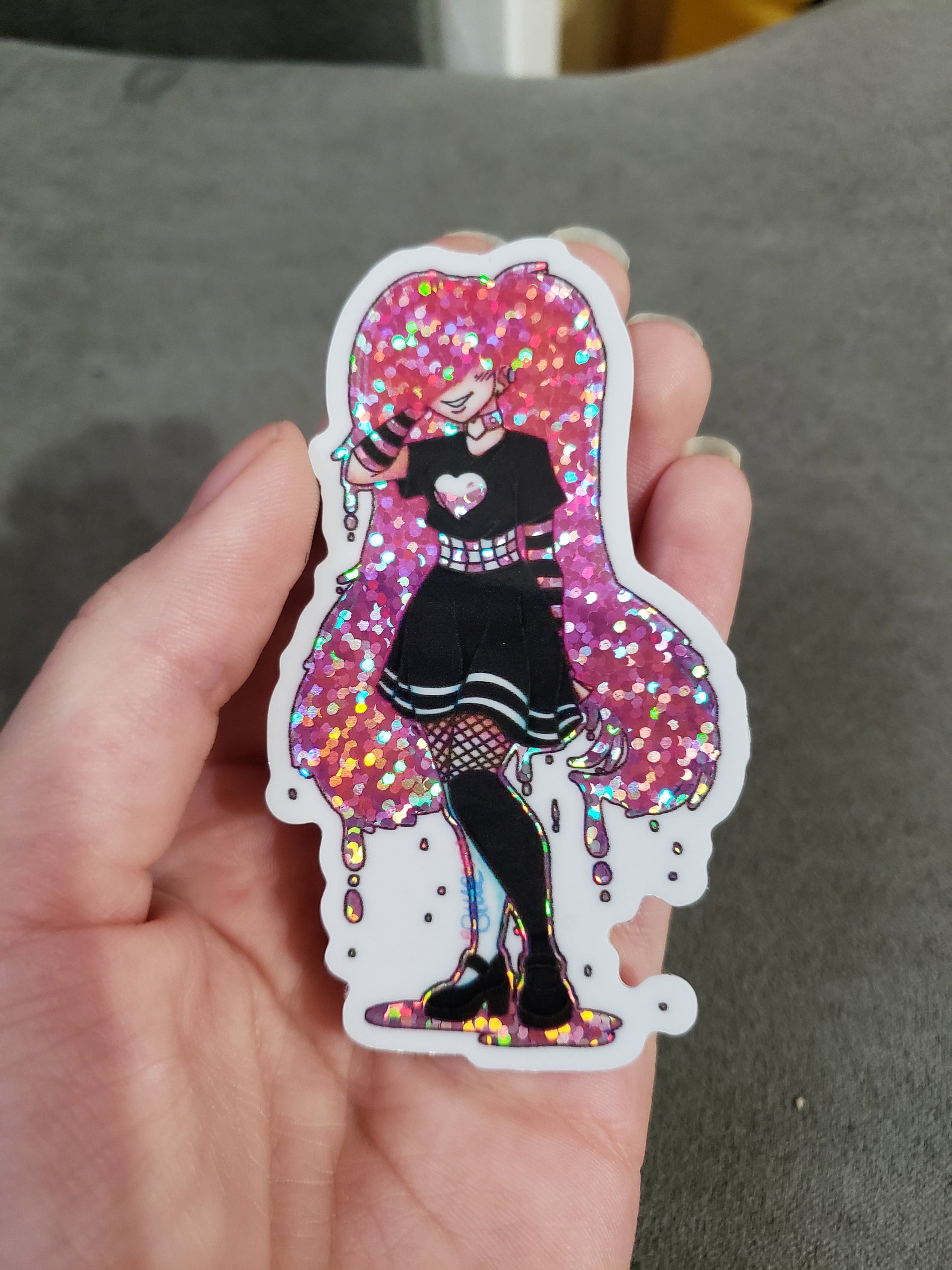 Holographic Glitter Stickers Etsy