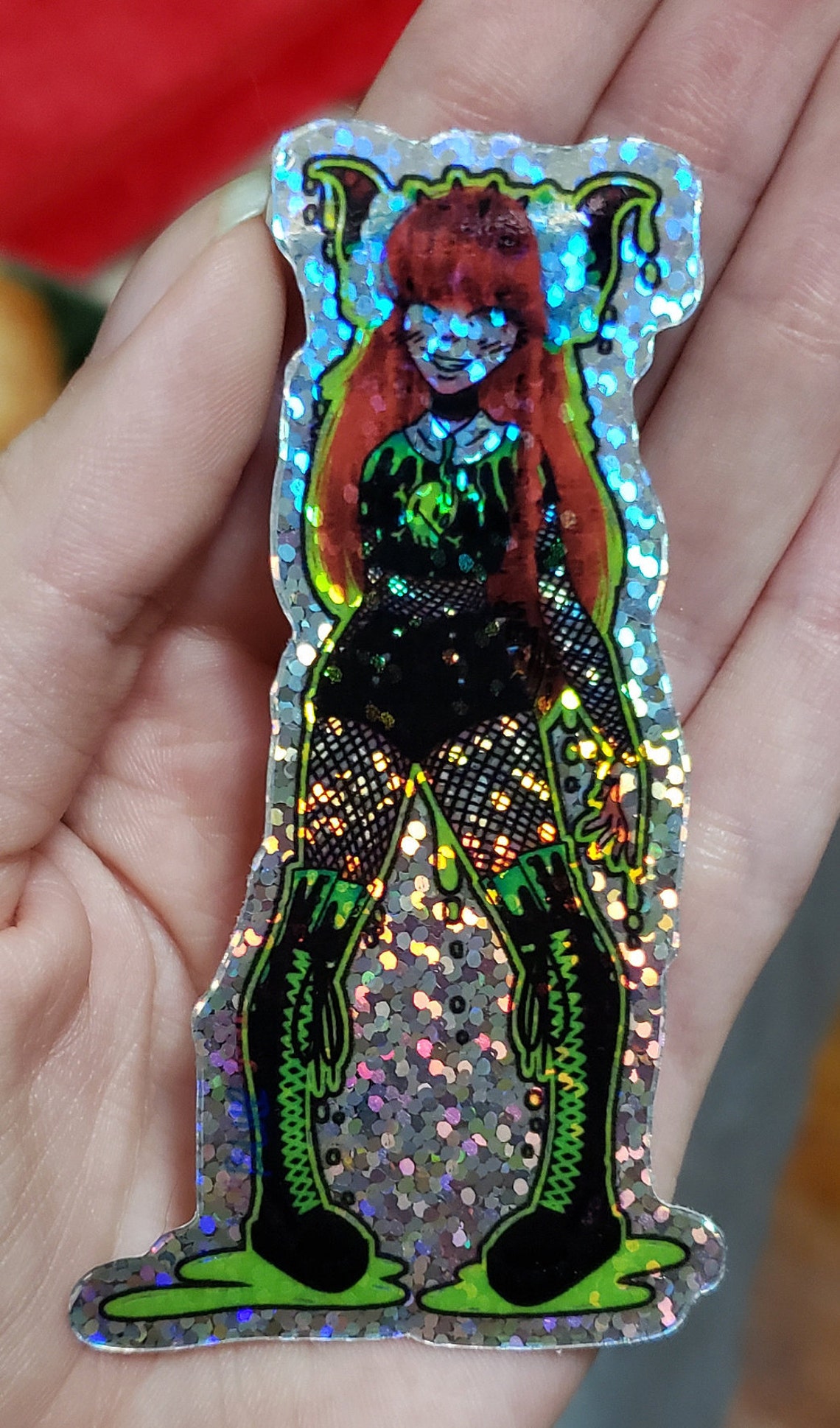 Holographic Glitter Stickers Etsy