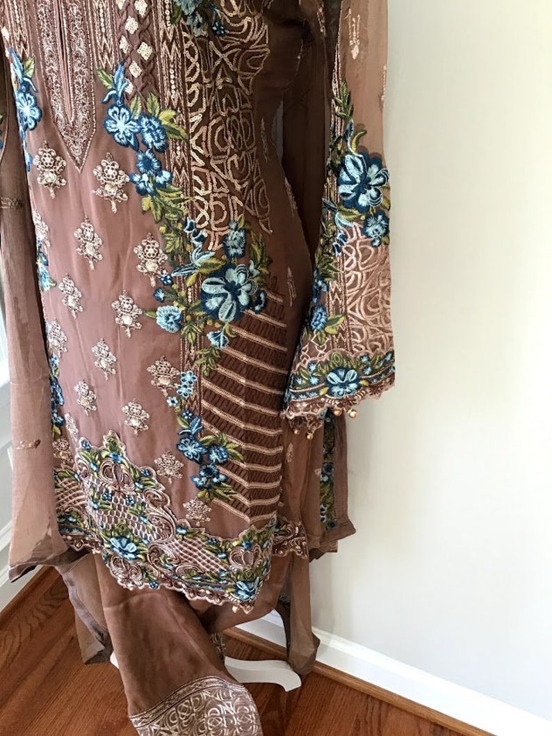 Light coffee color shalwar Kameez
