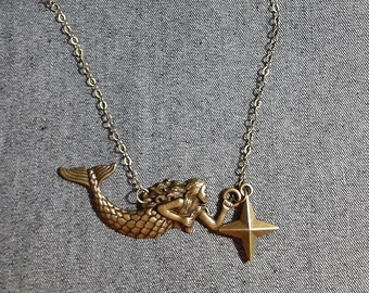 Bronze Mermaid Necklace