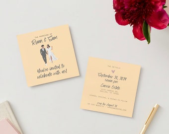 Bright Wedding Invitation | Fully Customizable Wedding Invitation