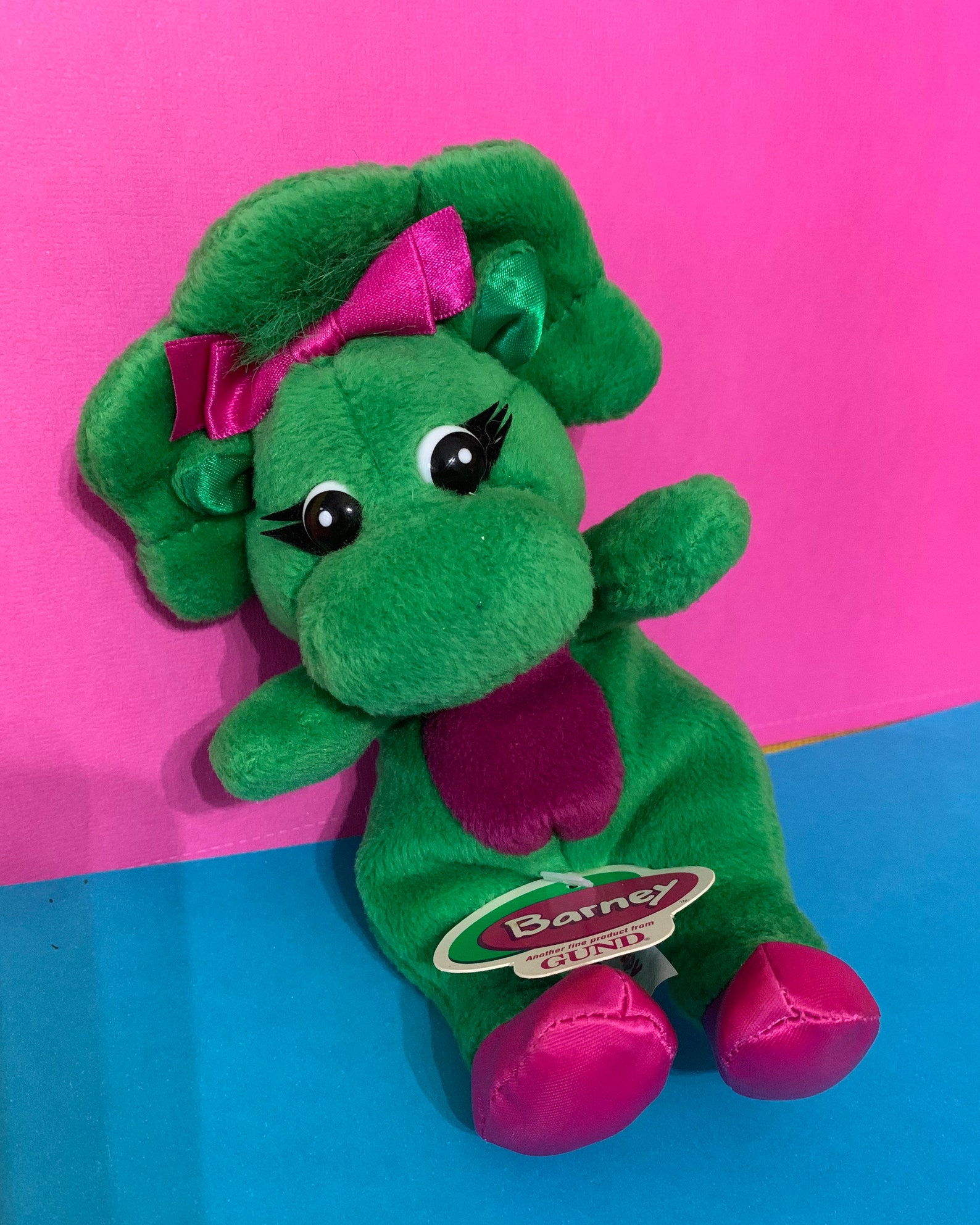 Vintage Gund Baby Bop 8 Plush Barney Dinosaur & Friends Green | Etsy