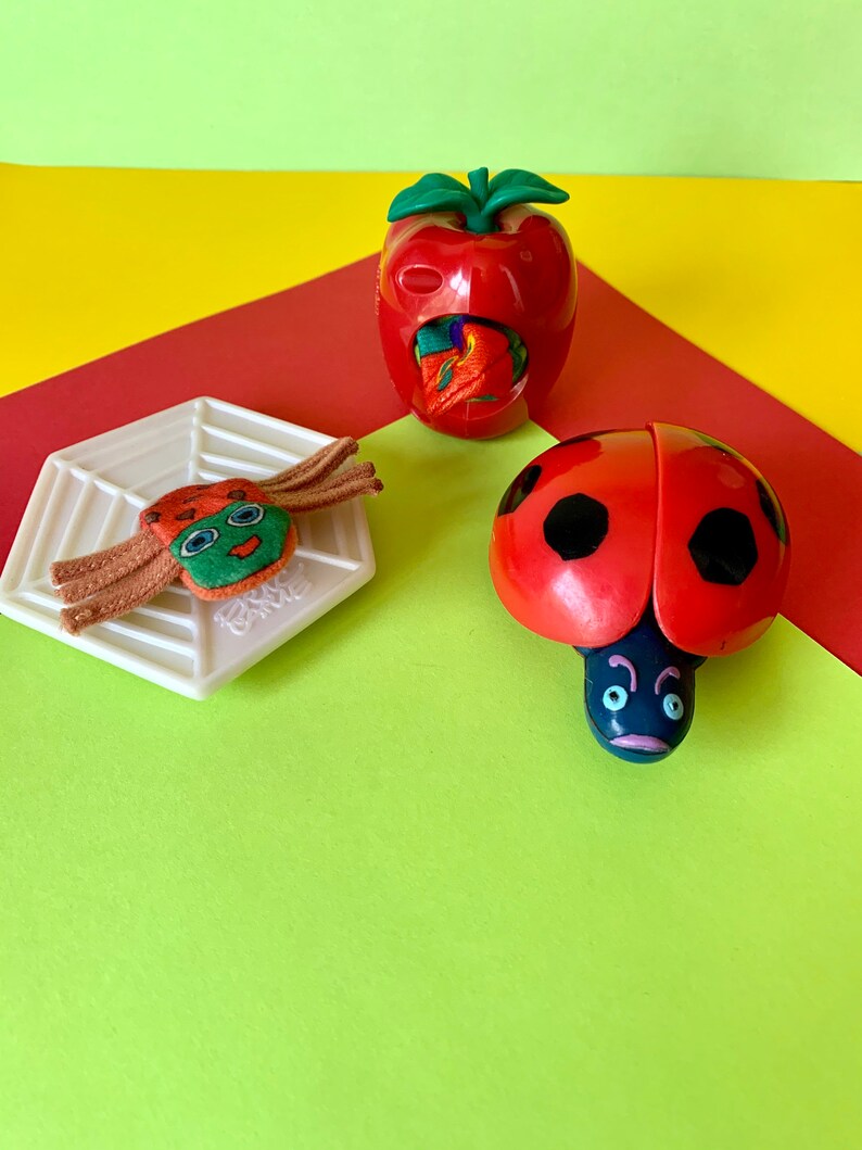 Set Vintage Eric Carle Apple/Worm Finger Puppets And Ladybug | Etsy