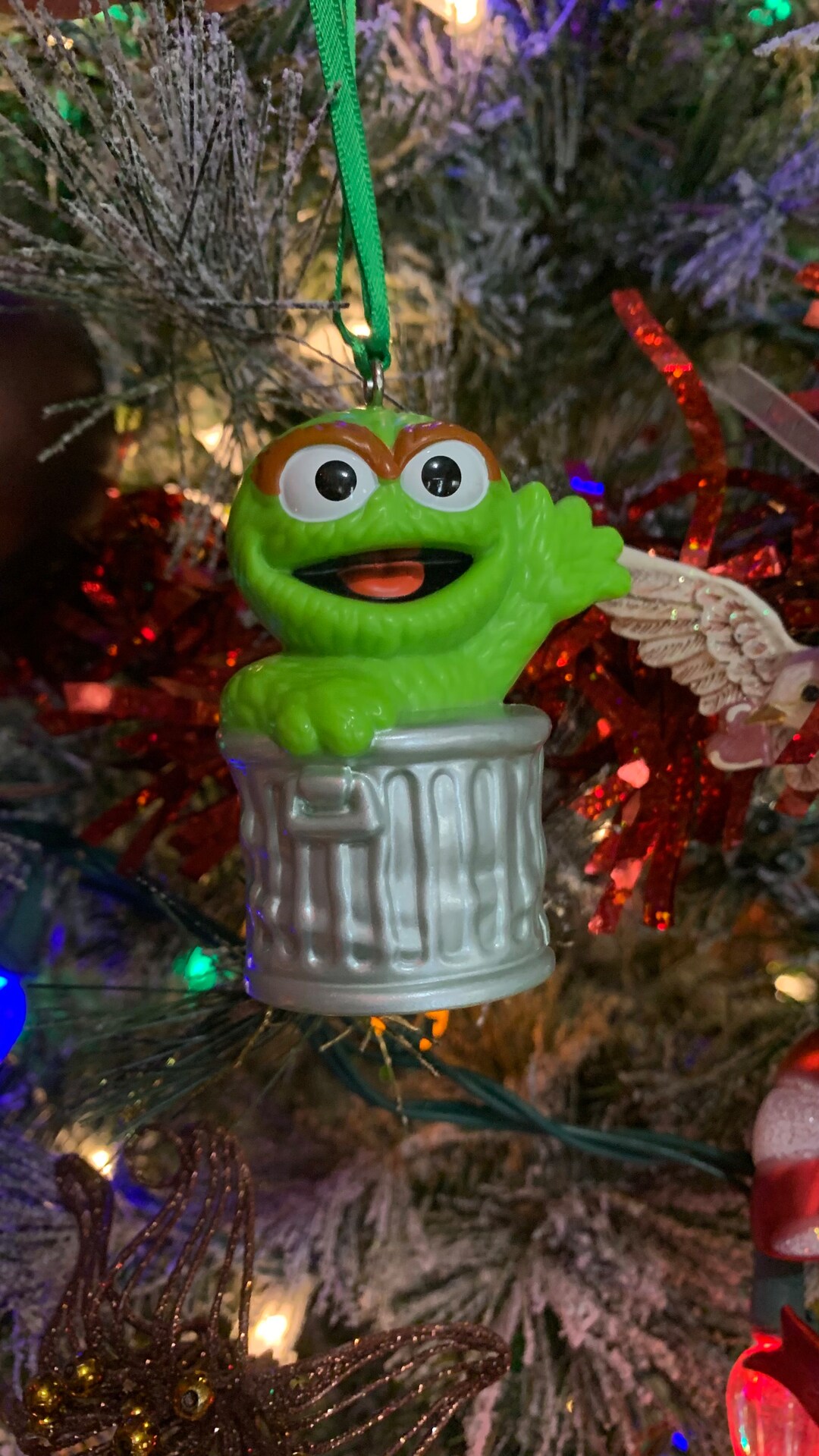 Sesame Street Oscar the Grouch Christmas Ornament W/ribbon 3 - Etsy