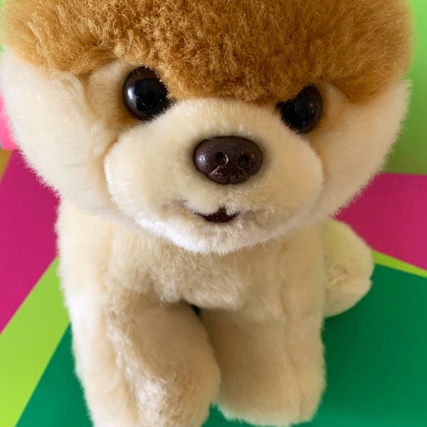 Vintage Gund Boo Chow Plush Puppy Dog Stuffed Animal Tan Brown  8”