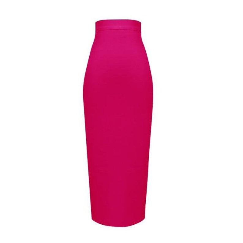 Knee Length Bandage Elastic Bodycon Pencil Skirt