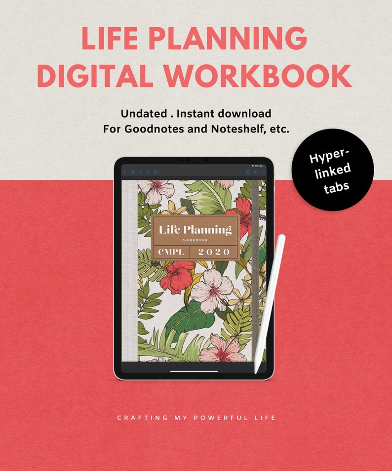 Life Planning Digital Workbook 2020, Digital Planner Etsy