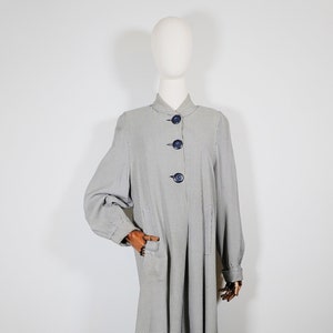 MEDIUM + 1950s Black & White Checkered Women&#39;s Swing Coat Jacket Outwear - 50s Fifties  True Vintage Ladies Fashion