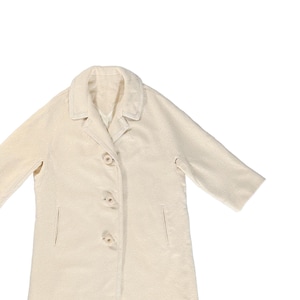 VOLUP Cream 1950s Tailored Wool Boucle Coat- 3 Button Down Outwear 1960s Fifties Sixties 50s 60s Fashion True Vintage