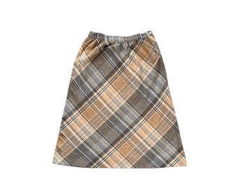 1940s Inspired Wool A Line Skirt -1970s does 40s Forties Style Seventies True Vintage Fashion VTG