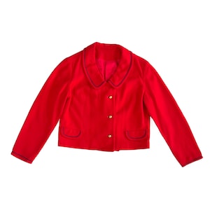 Tailored Women&#39;s Suit Jacket w/ Gold Tone Button Accents - 50s 60s True Vintage Ladies Fashion