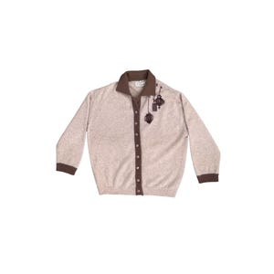 Taupe kofta från 1950-talet - mid-century accent - VTG femtiotalet 50-talet True Vintage