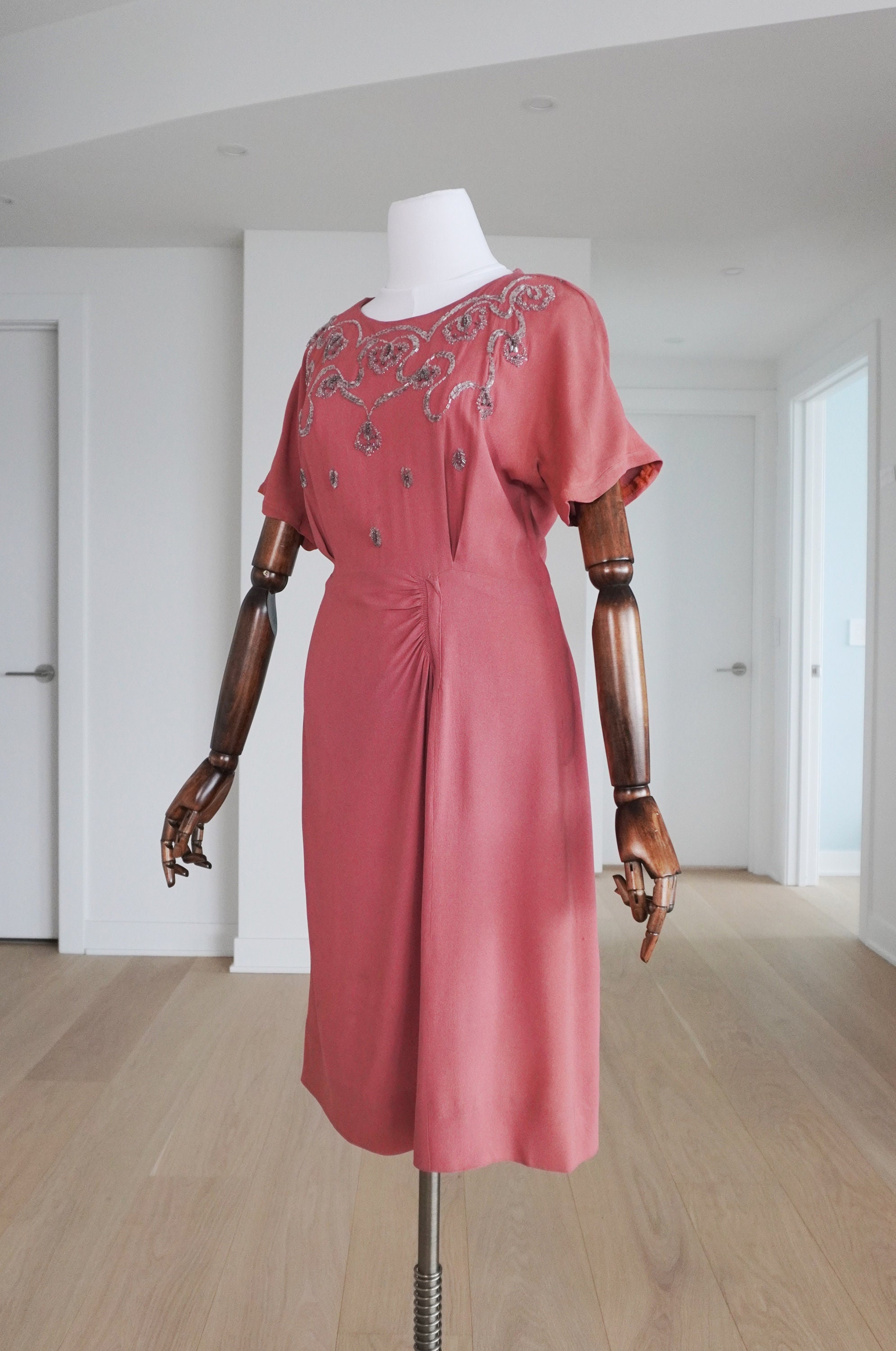 1930s Pink Dress - Etsy