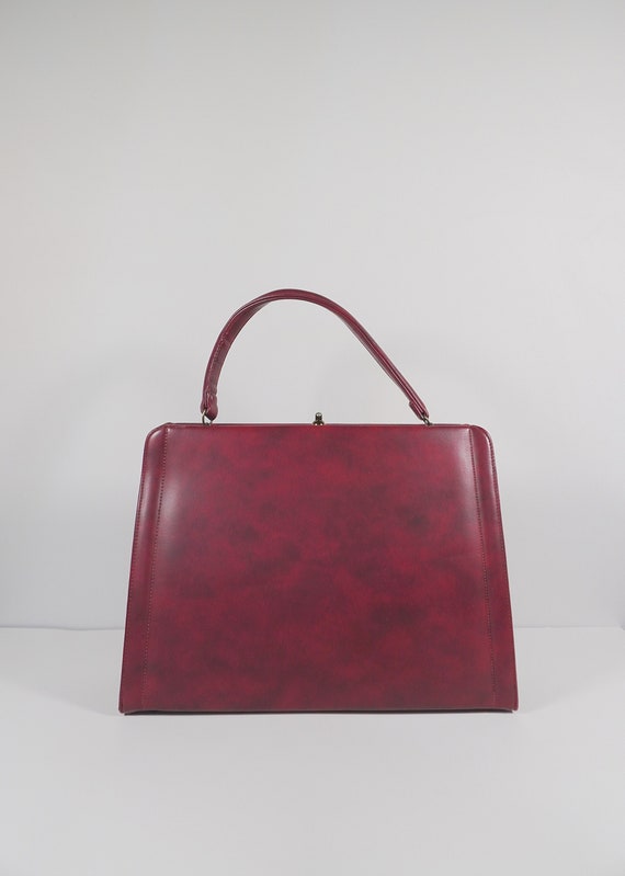 Oxblood Red 1950s/ 1960s Vinyl - Marbled Effect Le