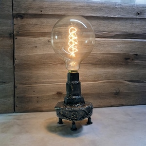 Table Lamp/Bedside Lamp/Retro Style/Farmhouse Decor/Desk Accessories/Edison Steampunk Light/Gift for Men/Industrial Lighting/Home Decor
