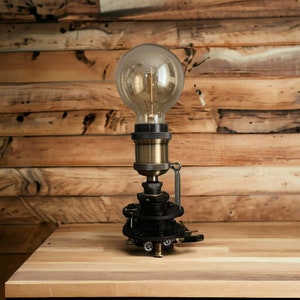 Edison steampunk lamp-Table lamp-desk lamp-Rustic home decor-Desk accessories-Industrial lighting