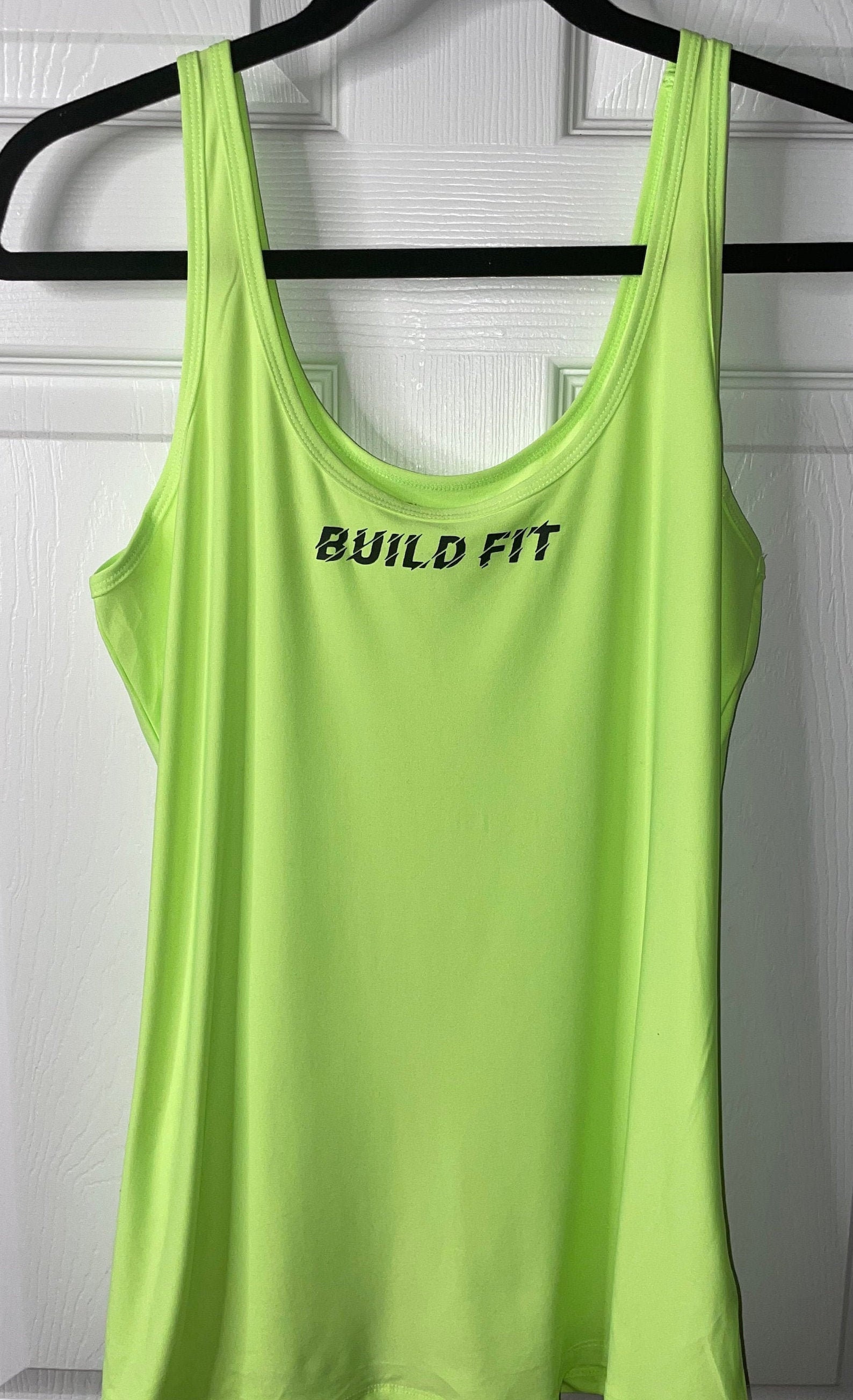 Neon Green BUILD FIT Tank Top Etsy