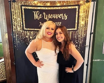 Engagement Shower Backdrop Wedding Photo Banner Bachelorette Party Decoration Bridal Shower Backdrop Personalized Backdrop for Events 01DS05