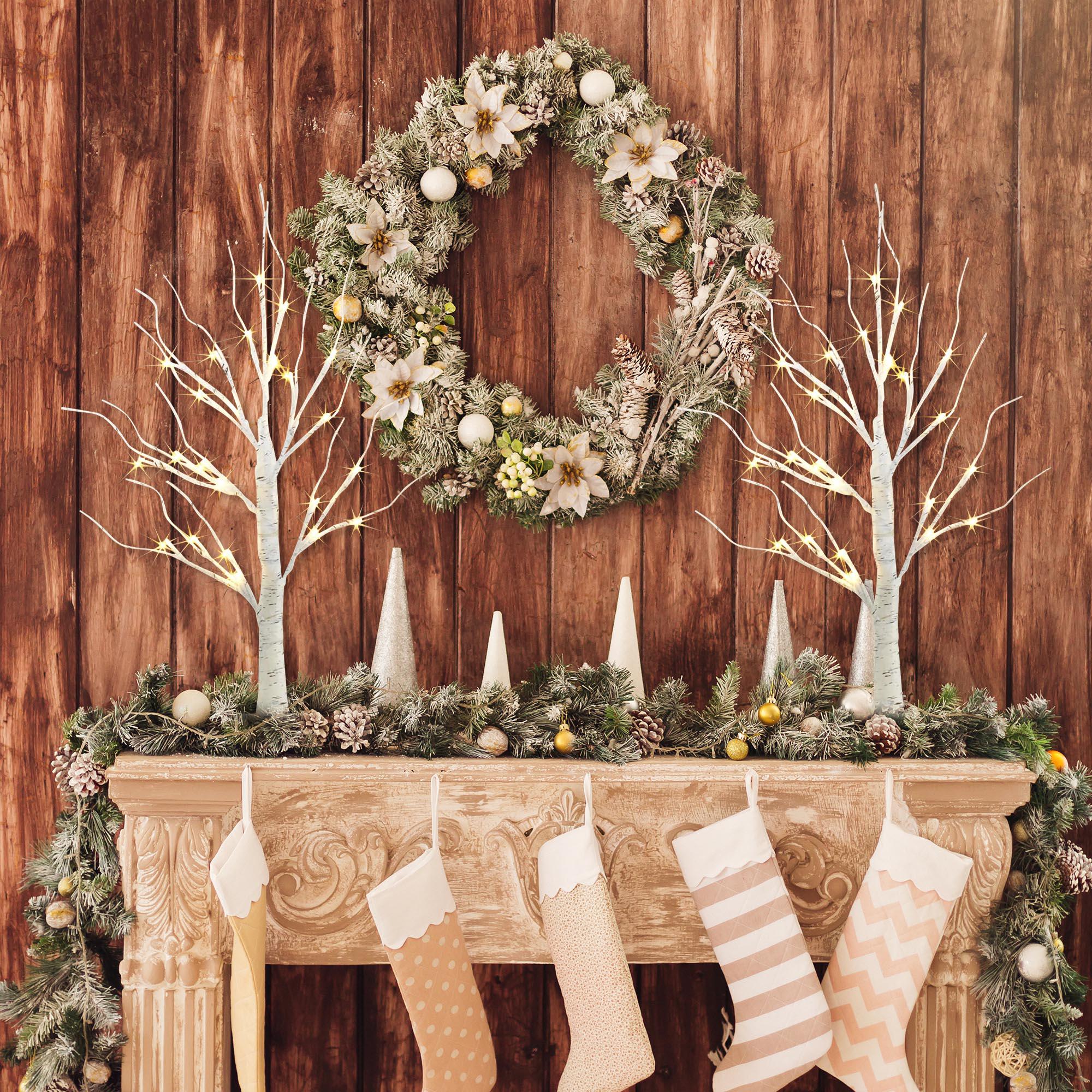 NXUEBDU 2ft LED Birch Tree With Remote - RGB Color Changing Fairy Light Tree For Christmas, Bedroom, Wedding Decor