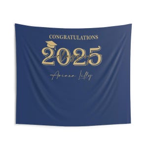 Custom Graduation Party Backdrop Class of 2025 Personalized High School ...