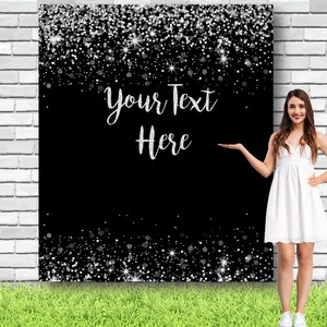 Custom Party Backdrop Birthday Banner Personalized Name Photo Booth Prop Wedding Photo Backdrop Bachelorette Party Decor Men Birthday 01BB01