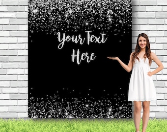 Custom Party Backdrop Birthday Banner Personalized Name Photo Booth Prop Wedding Photo Backdrop Bachelorette Party Decor Men Birthday 01BB01