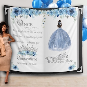 Personalized Quinceañera Backdrop Floral Princess 15th Birthday Photo Backdrop Mis Quince 15 Anos Birthday Once Upon a Time Fairytale Decor