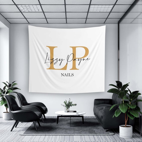 Custom Business Banner Large Event Sign Event Signage Personalized Party Backdrop Print My Backdrop Logo Tapestry Beauty Studio Wall Decor
