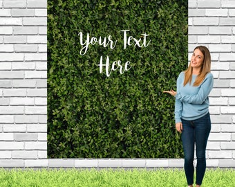 Gras muur achtergrond, stof bladeren Hedge Wall Decor, groen achtergrond, verjaardag, bruiloft, bruids & baby shower, afstuderen, prom 2023 01DS09