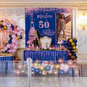 Custom Backdrop Personalized Picture Banner Business Logo Birthday Photo booth Wall Hanging Tapestry Baby Shower Wedding Photo Background