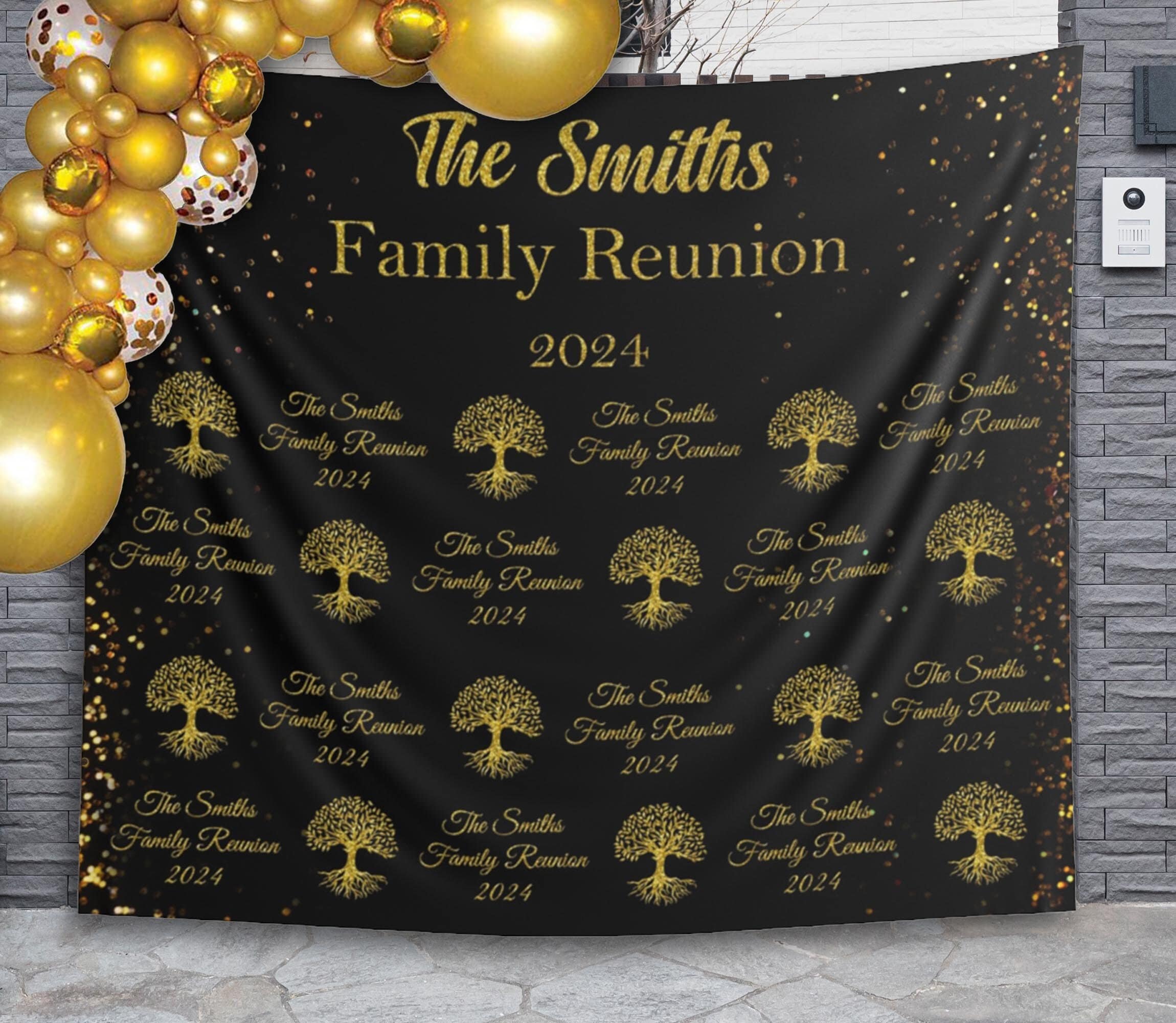 Family Reunion Backdrop Step Repeat Family Tree Banner Family Members ...